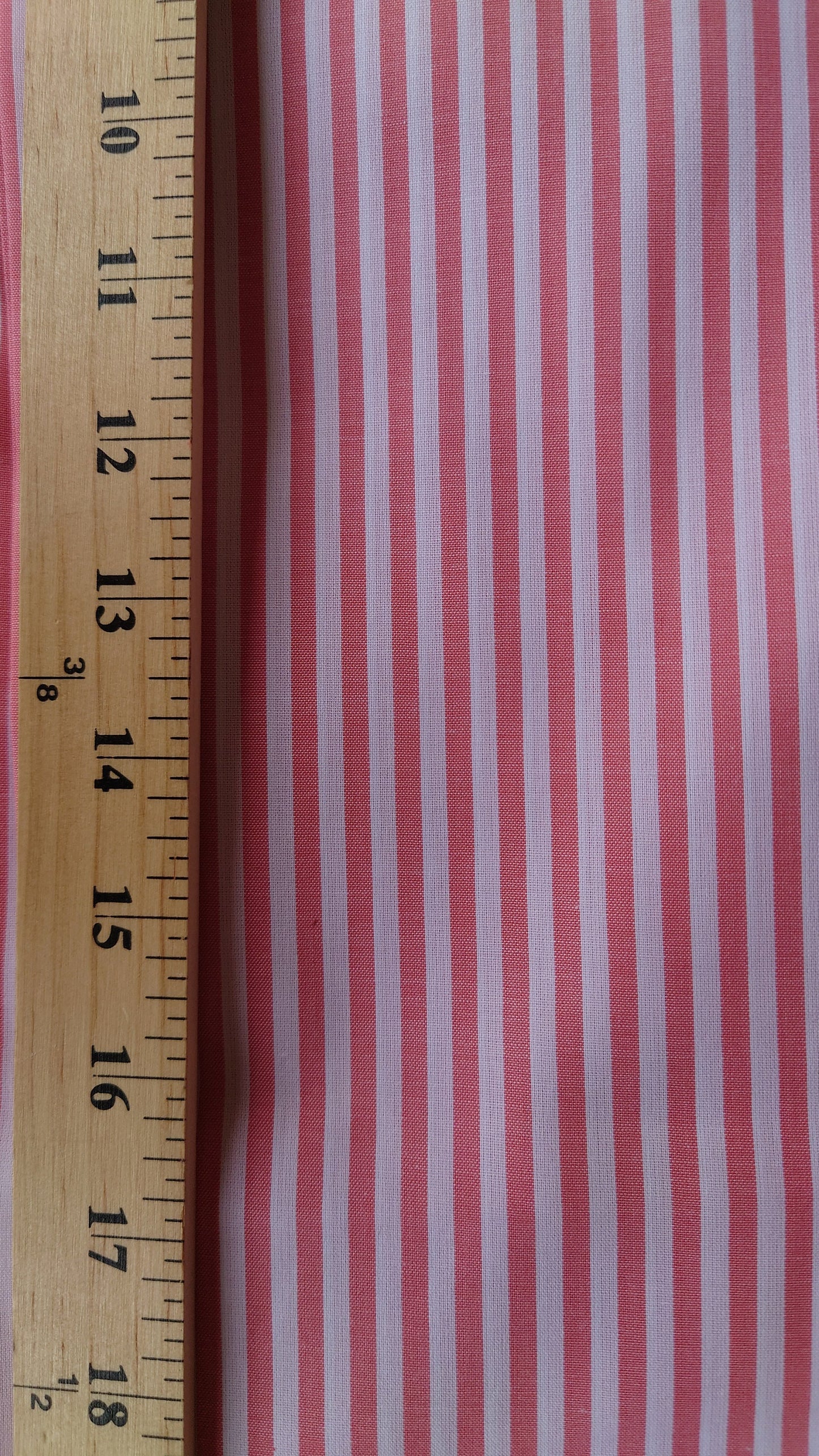 Pink & White Striped Cotton Voile