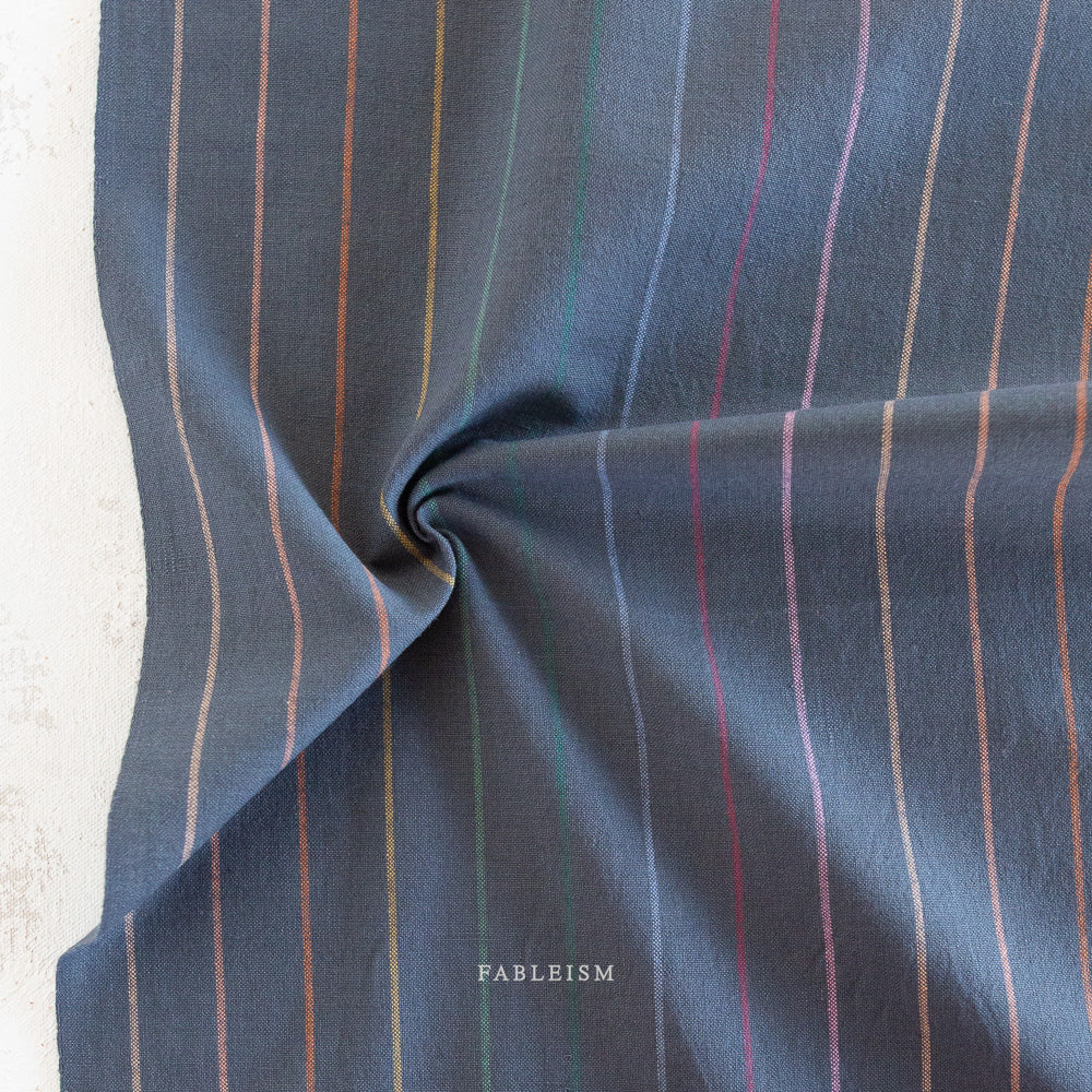 Fableism Lucky Loom Skinny Stripe in Dark Rainbow