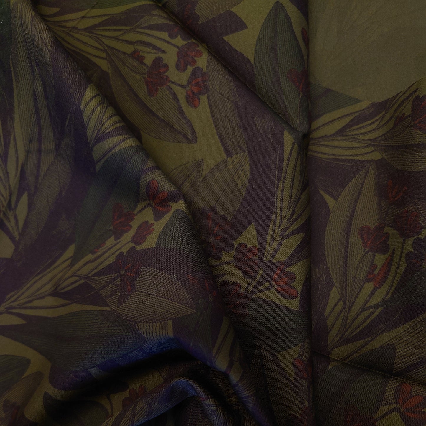 Overdyed Botanical Print Japanese Cotton Broadcloth