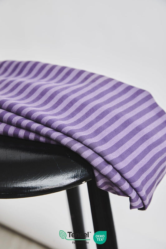 Two-Tone Stripe Twill Tencel in Mauve