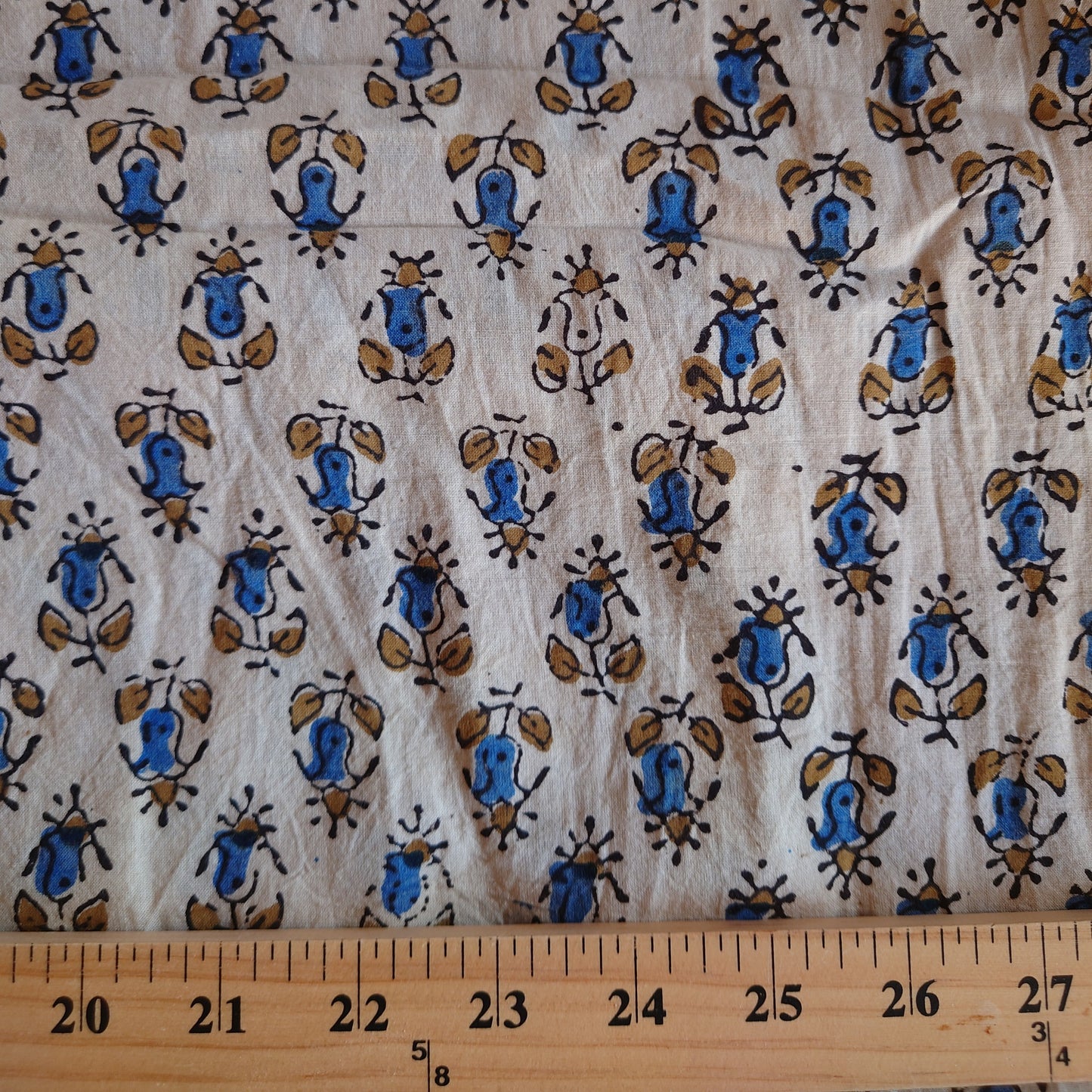 Bluebell Floral Block-Printed Cotton