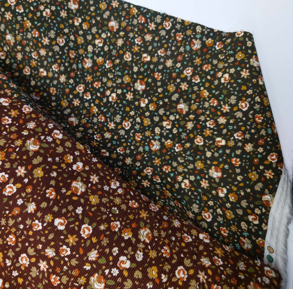 Hokkoh Autumn Rose Cotton Pinwale Cotton Corduroy in Chestnut
