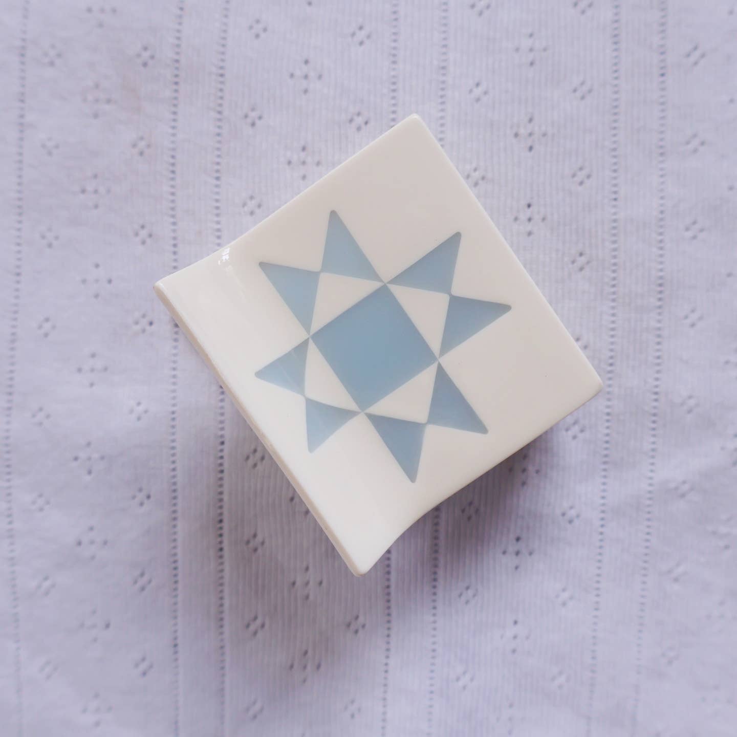 Hey Ricochet Faded Denim Quilt Claw Hair Clip