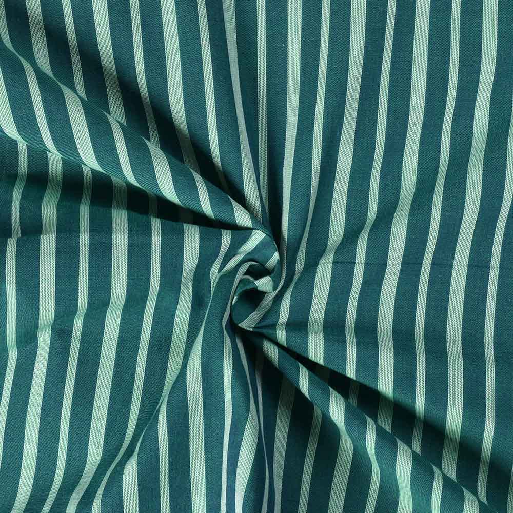 Green Stripe Handwoven Indian Cotton