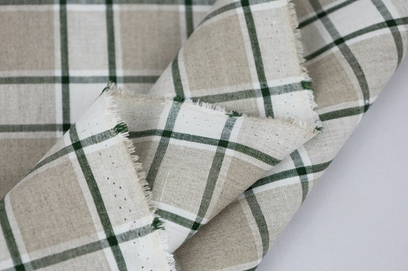 Lismore Irish Forest Plaid Linen