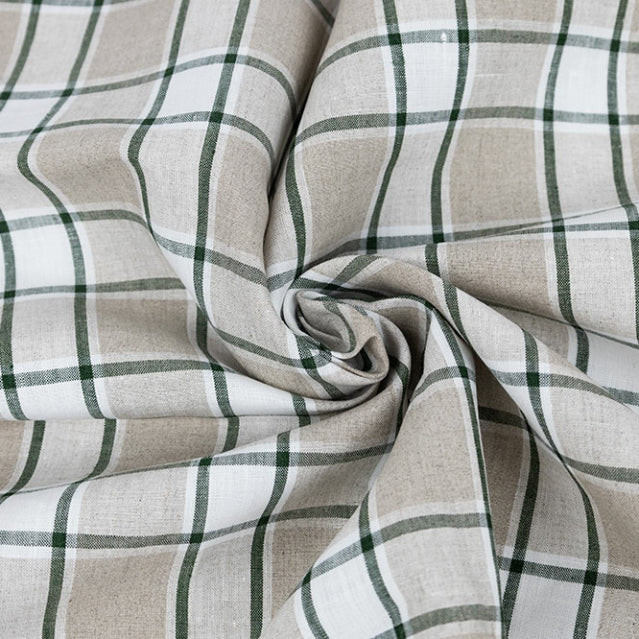 Lismore Irish Forest Plaid Linen