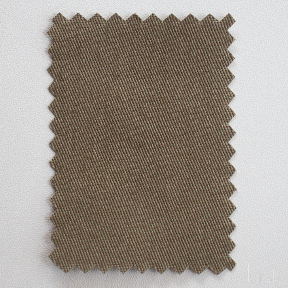 Birch Fabrics Organic Cotton Twill in Sepia Green