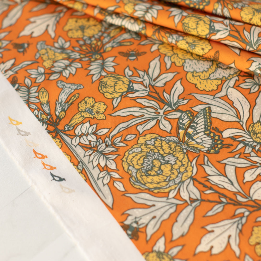 Bountiful Peonies Poplin in Sunburst