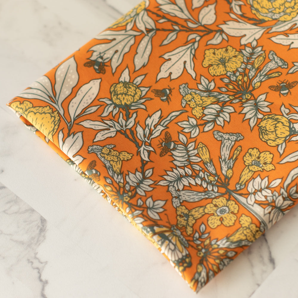 Bountiful Peonies Poplin in Sunburst