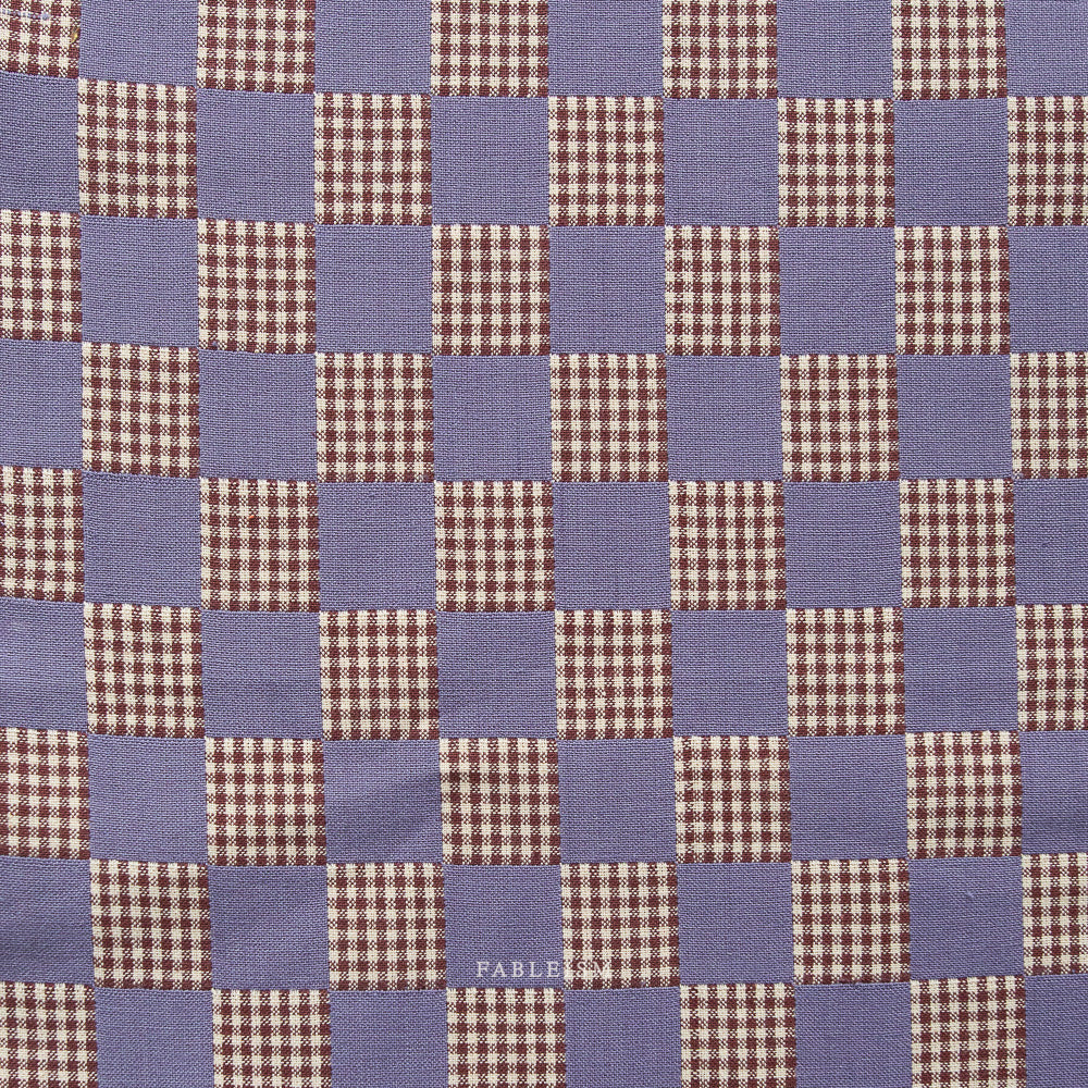 28" remnant Canyon Springs Doublecloth Checkers in Iris