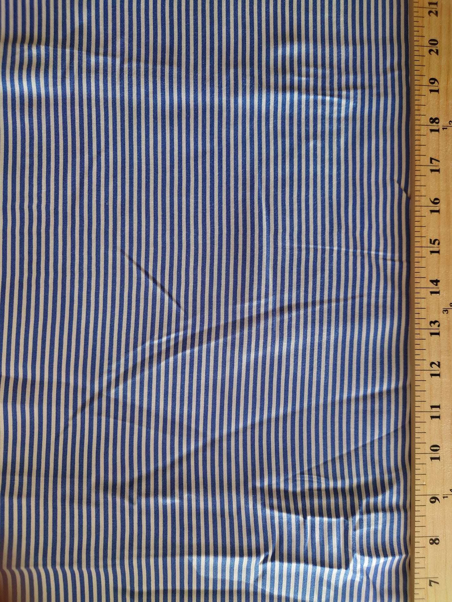 Lapis Blue & White Striped Rayon Challis