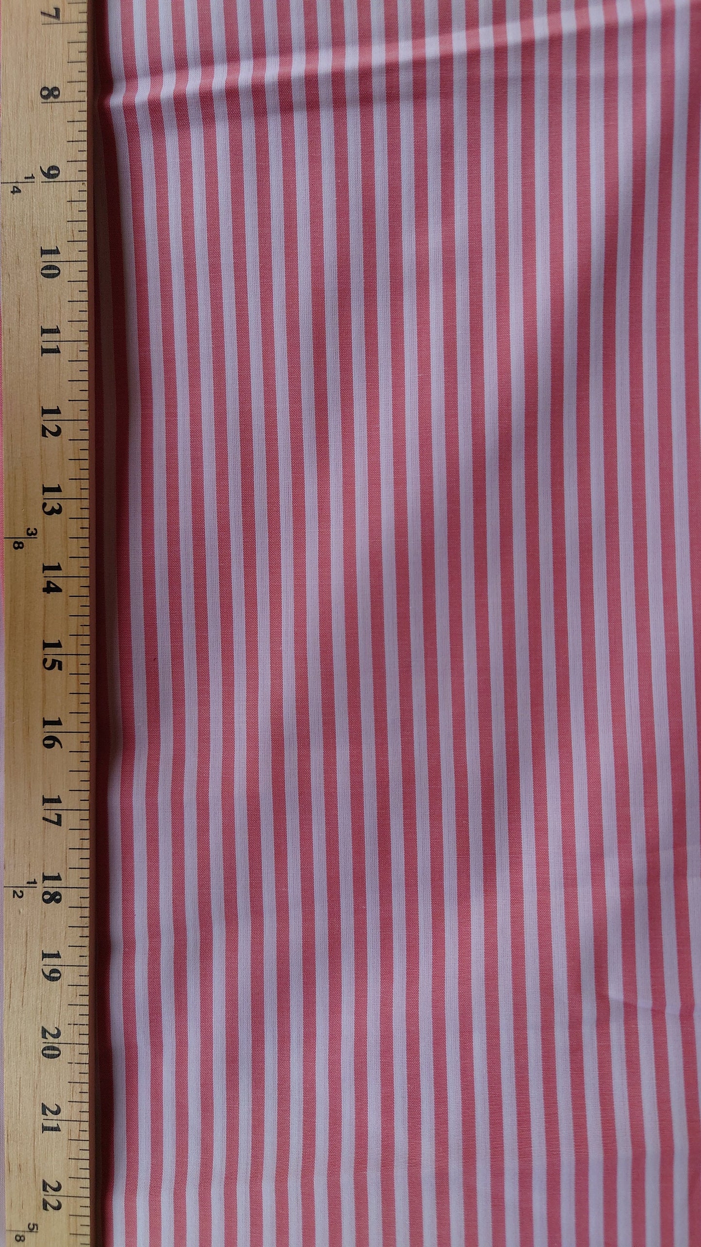 Pink & White Striped Cotton Voile