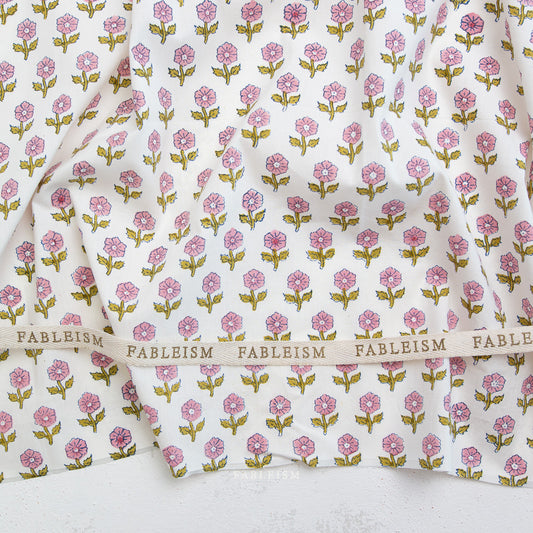 Fableism Indian Block Prints: Flowerling in Pink