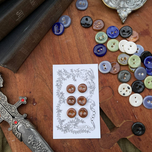 Silver Beast Studio Mini Buttons- Set of 6 (13mm)