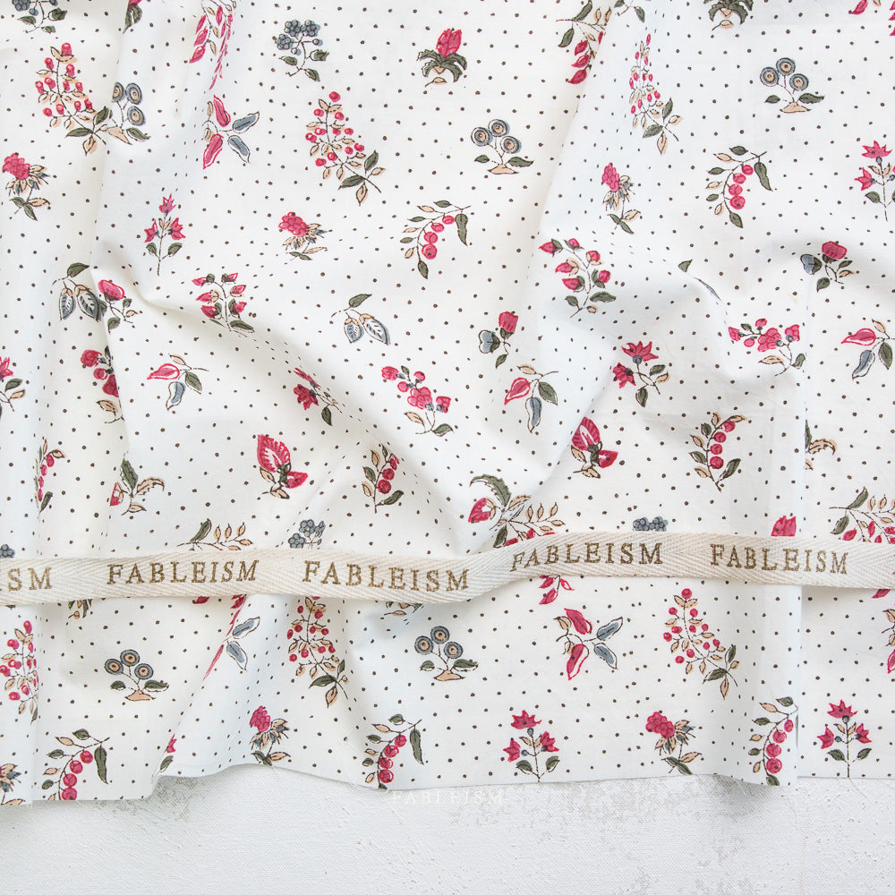 Fableism Indian Block Prints: Dottie Floral in Cream