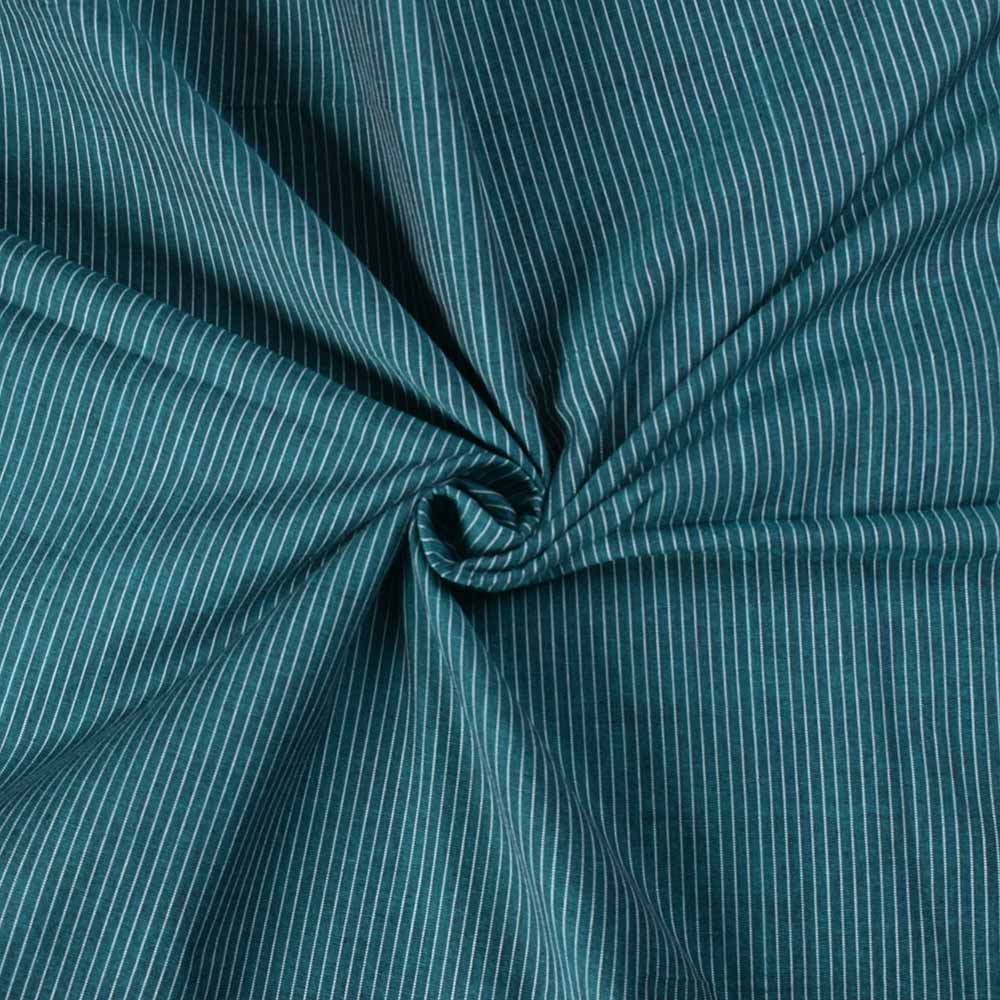 Ocean Blue Pinstripe Handwoven Cotton