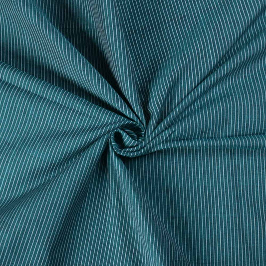 Ocean Blue Pinstripe Handwoven Cotton