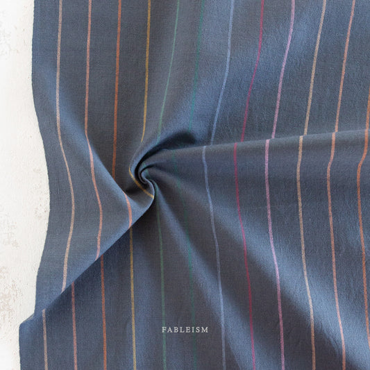 Fableism Lucky Loom Skinny Stripe in Dark Rainbow