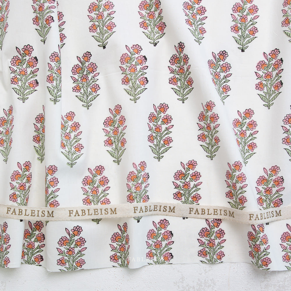 Fableism Indian Block Prints: Wild Floral in Blushing