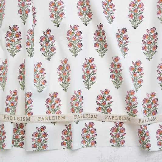 Fableism Indian Block Prints: Wild Floral in Blushing