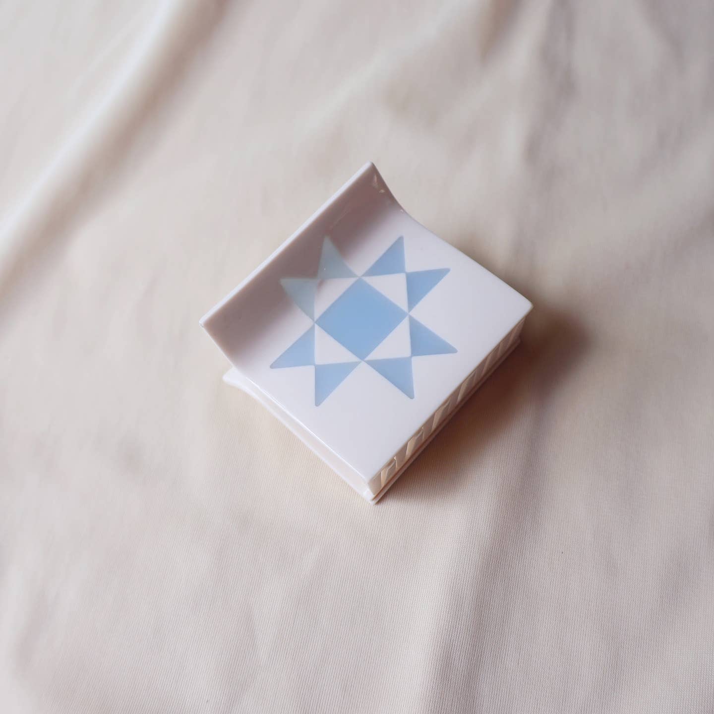 Hey Ricochet Faded Denim Quilt Claw Hair Clip
