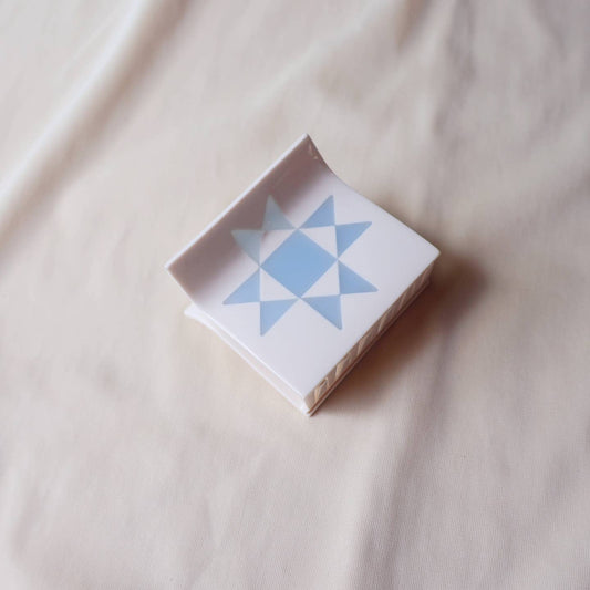 Hey Ricochet Faded Denim Quilt Claw Hair Clip