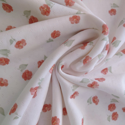 Ipomea Floral Cotton Pointelle