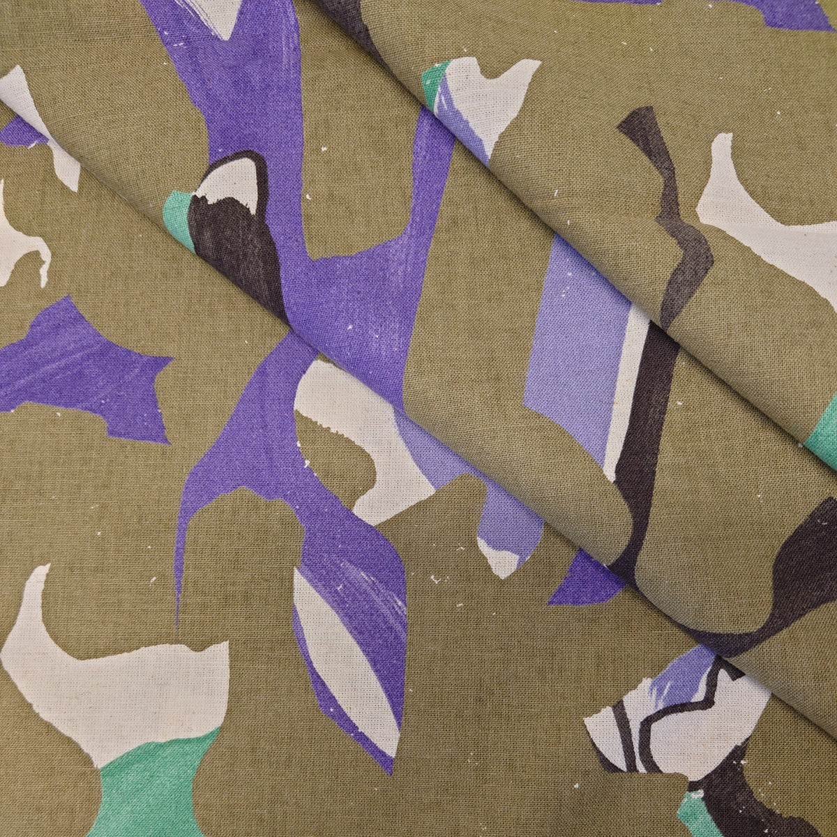 Hokkoh Abstract Print Japanese Cotton Linen Sheeting