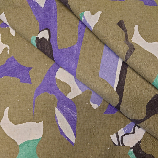 Hokkoh Abstract Print Japanese Cotton Linen Sheeting