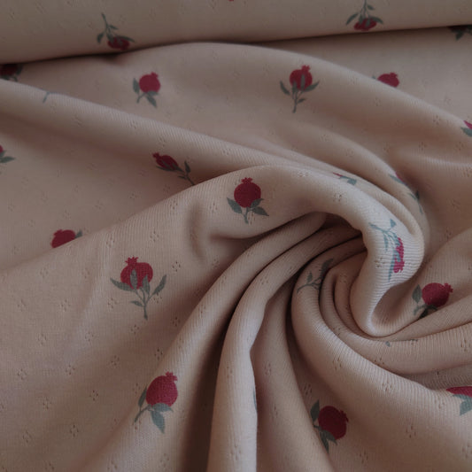Little Pomegranate Cotton Pointelle