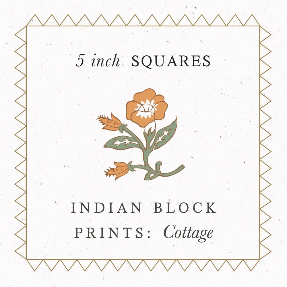Fableism Indian Block Prints: Cottage Charm Pack 48 count