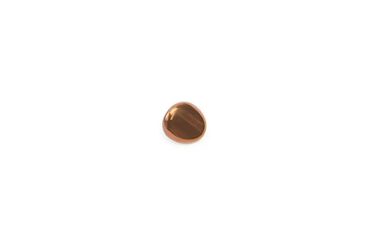 Copper Glass Oval Shank Button (11mm)