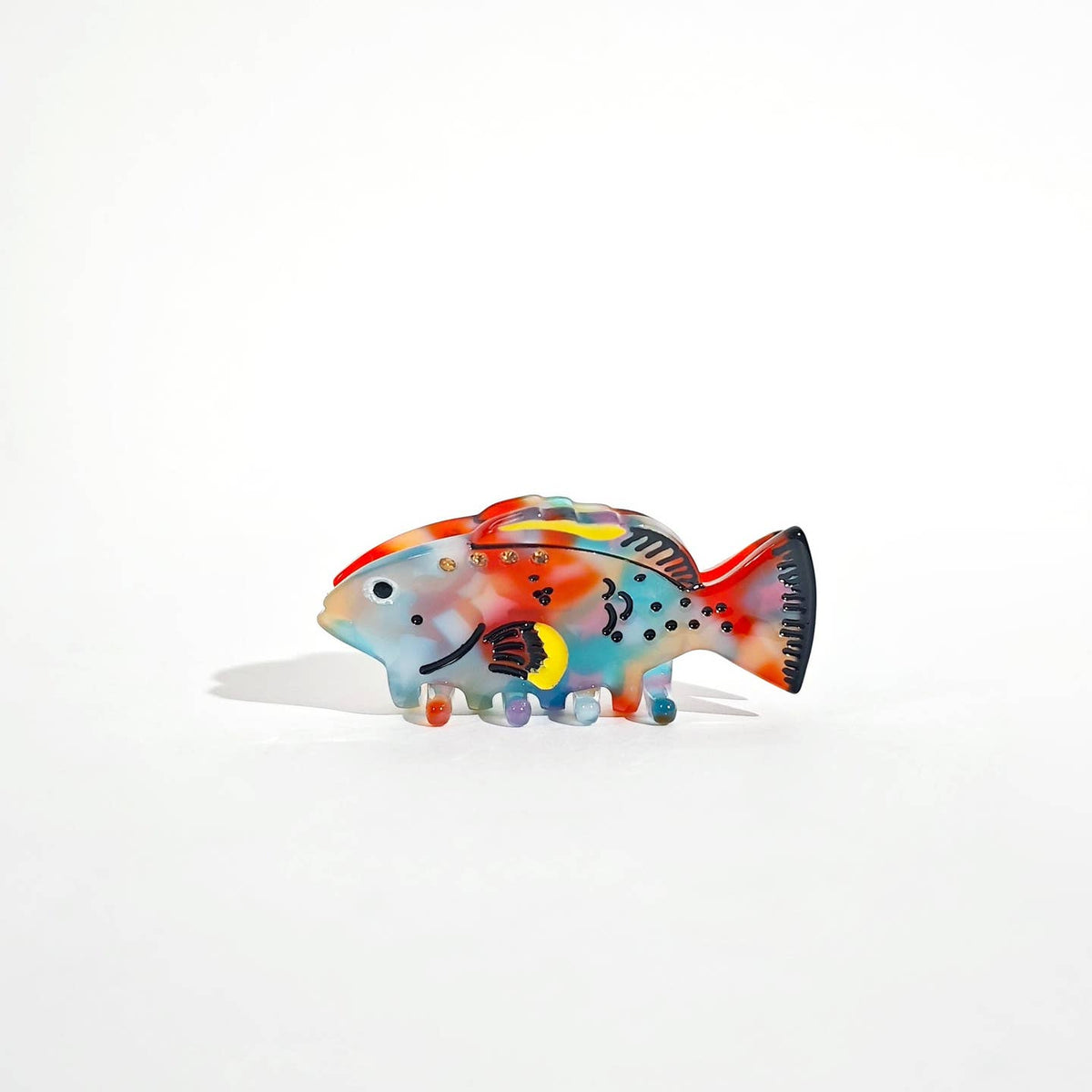 Hey Ricochet Mini Fish Claw Clip in Multi