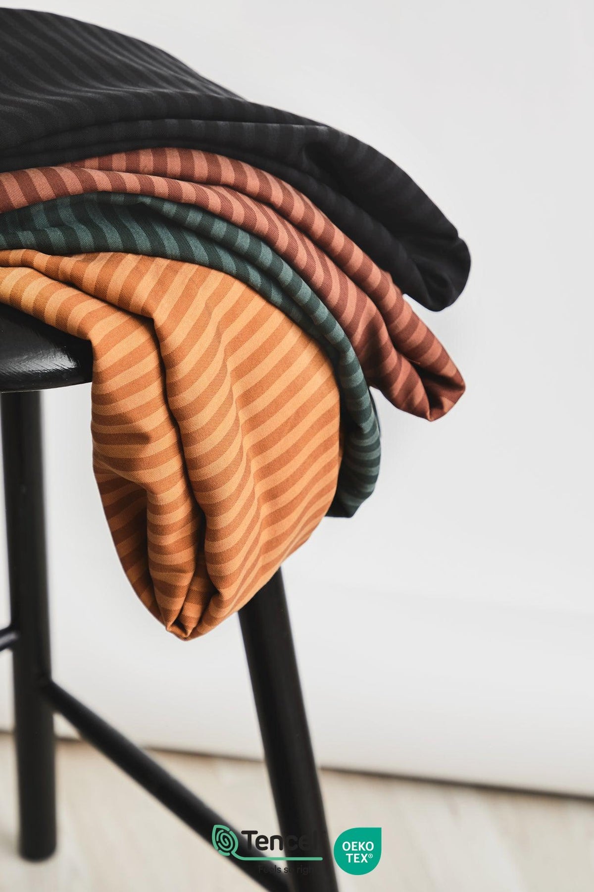 Two-Tone Stripe Twill Tencel in Pecan