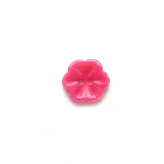 Flower Corozo Button in Pink (15mm)