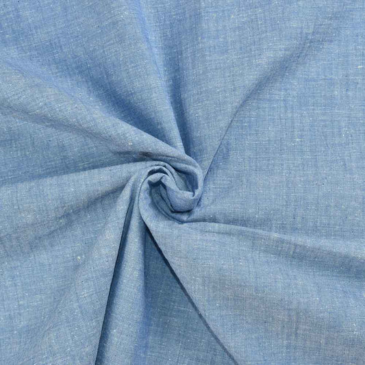 Light Blue Chambray Handwoven Khadi Cotton