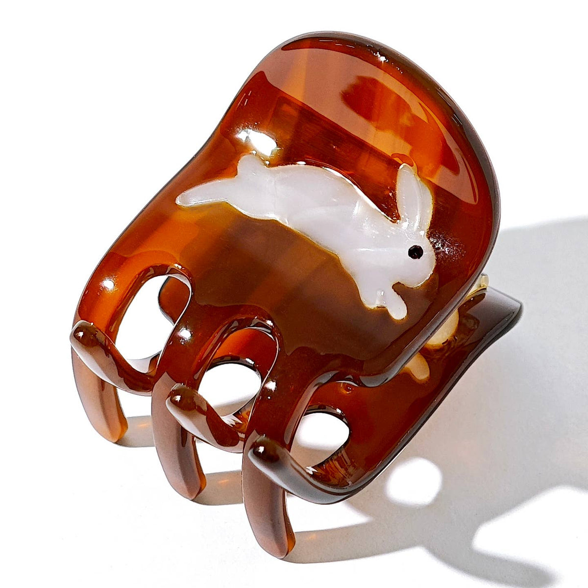 Hey Ricochet Rabbit Mini Claw Clip in Mahogany