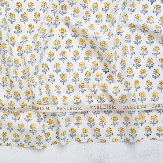 Fableism Indian Block Prints: Flowerling in Yellow