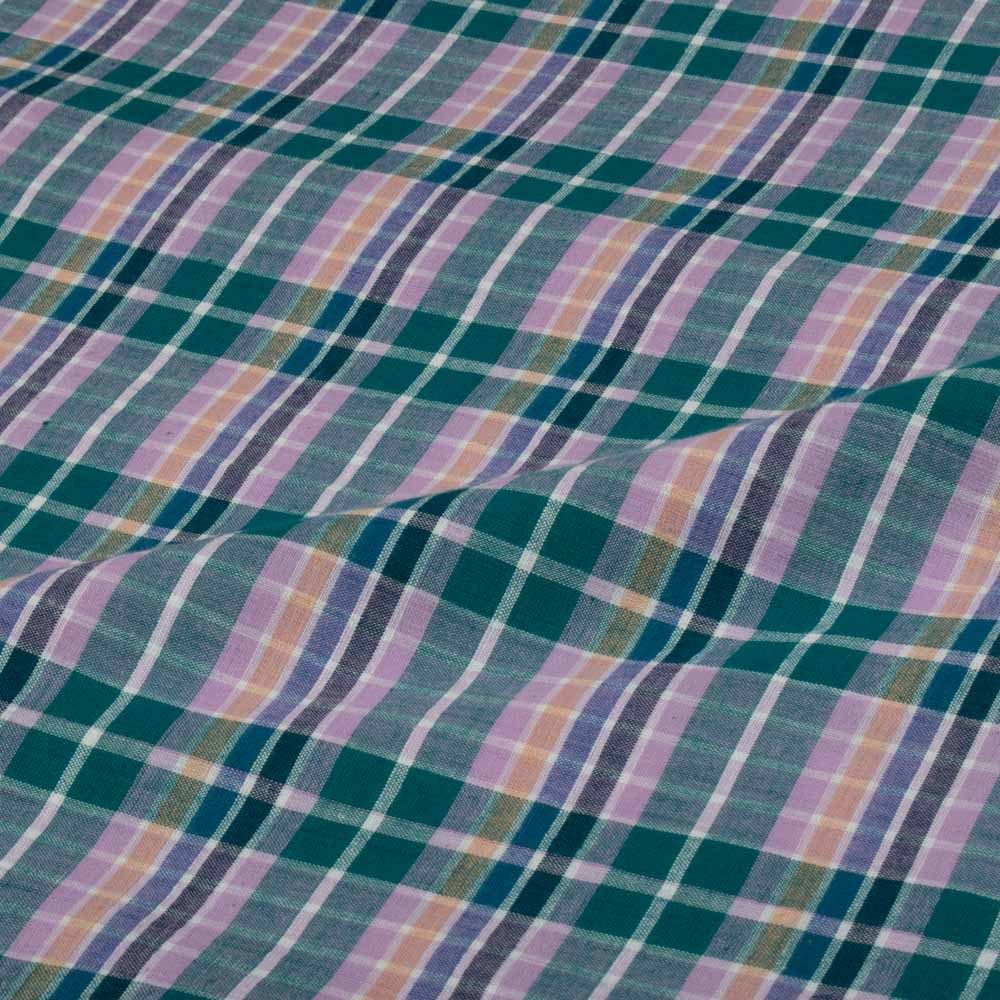 Lilac Multicolor Plaid Handwoven Cotton