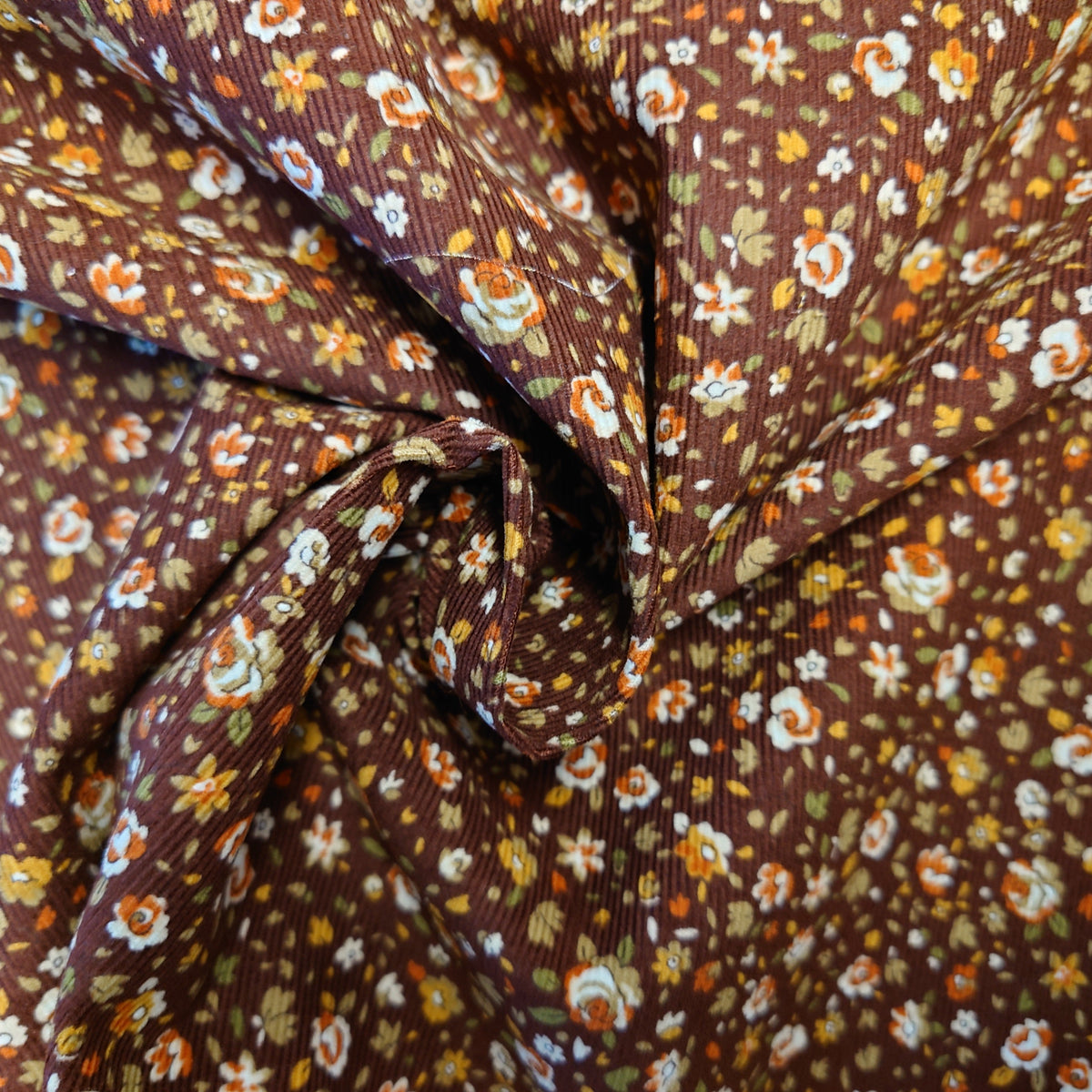 Hokkoh Autumn Rose Cotton Pinwale Cotton Corduroy in Chestnut