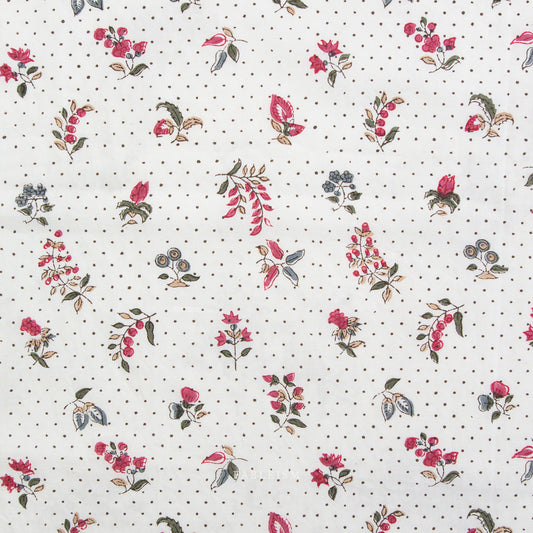 Fableism Indian Block Prints: Dottie Floral in Cream