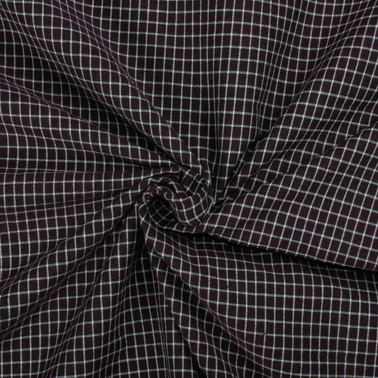 Brown Microcheck Handwoven Cotton