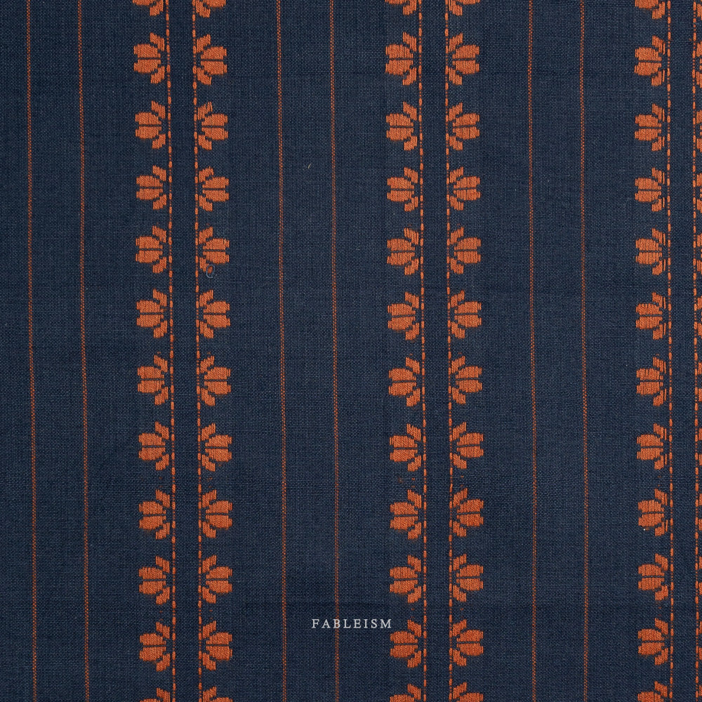 Fableism Fine & Dandy Deco Stripe in Navy/Spice
