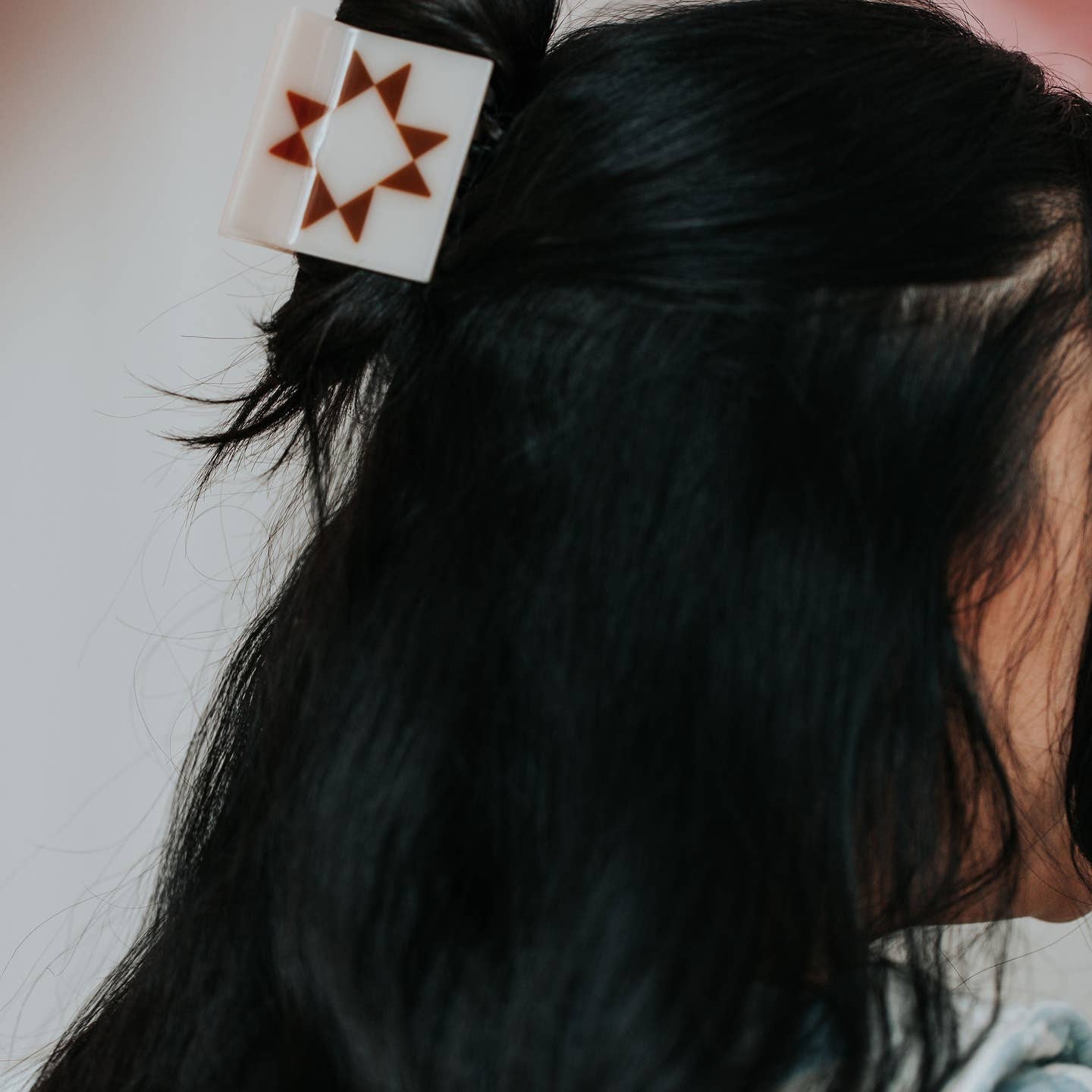 Hey Ricochet Cinnamon Quilt Claw Hair Clip