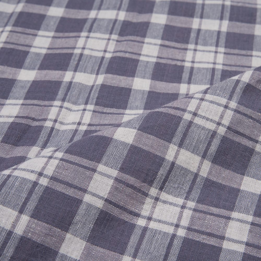 Dusty Purple Check Handwoven Cotton