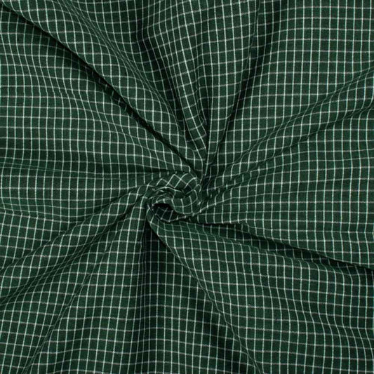 Green Microcheck Handwoven Cotton