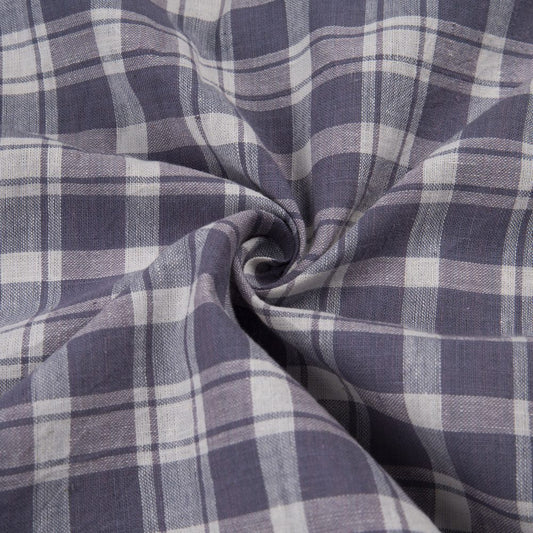 Dusty Purple Check Handwoven Cotton
