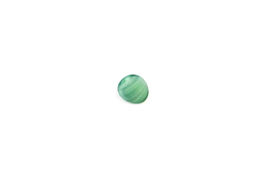 Teal Glass Oval Shank Button (11mm)