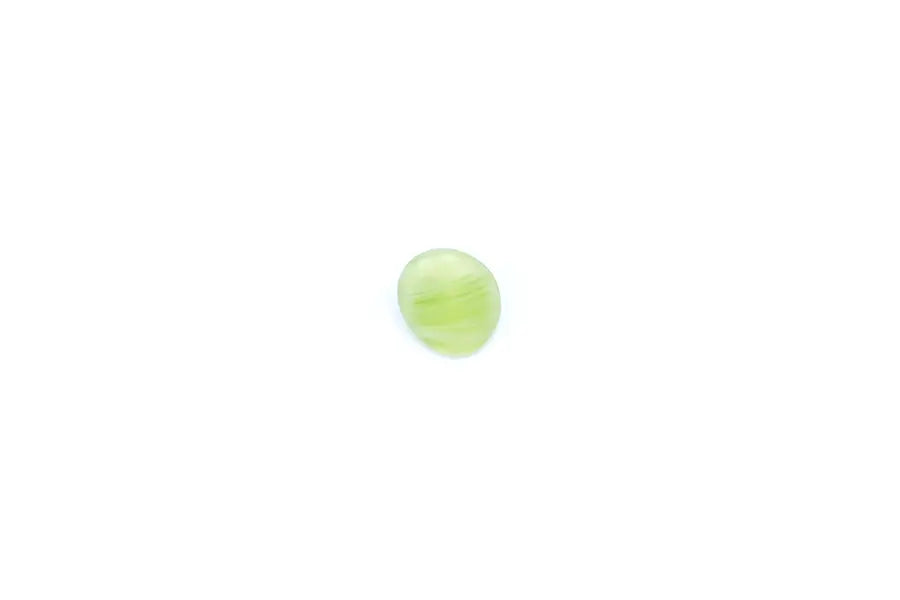 Light Green Glass Oval Shank Button (11mm)