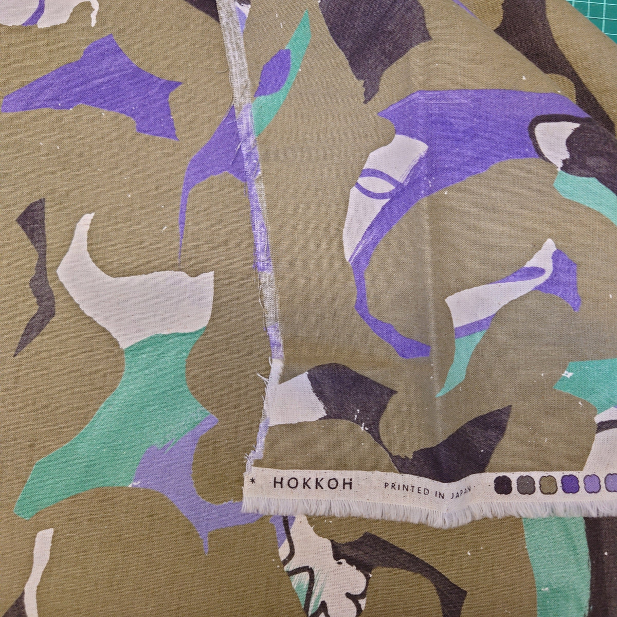 Hokkoh Abstract Print Japanese Cotton Linen Sheeting